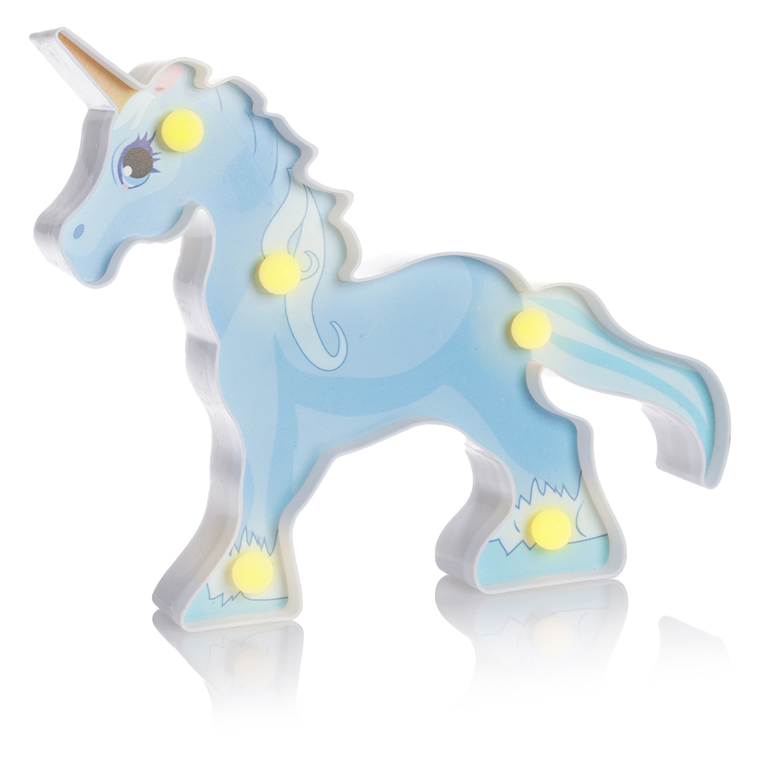 Световая фигура Единорог, 16,9*21 см. Голубой, 1 шт.