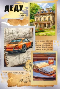 Открытка, Деду (вдохновляющие картинки), Металлик, 12,2*18,2 см, 10 шт.