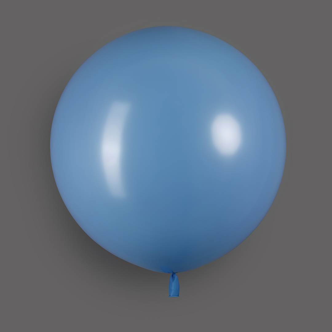 Шар (24''/61 см), Голубой, пастель, 3 шт.