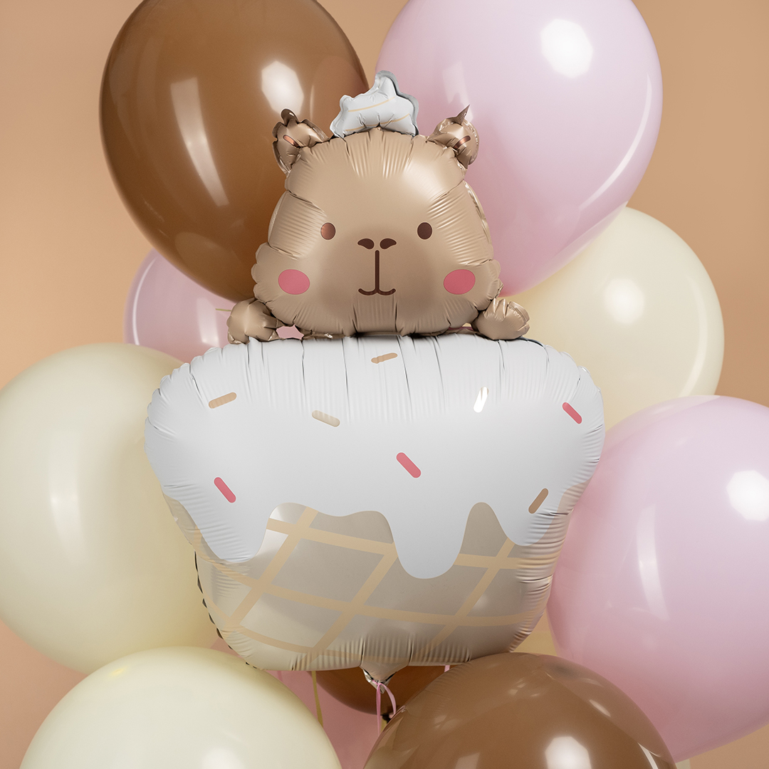 Шар (30''/76 см) Фигура, Кексик с капибарой, 1 шт.