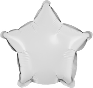 Шар с клапаном (5''/13 см) Микро-звезда, Белый, 1 шт.