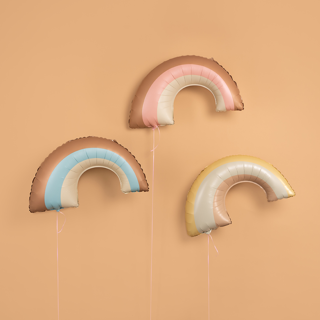 Шар (32''/81 см) Фигура, Радуга, Розовый, Сатин, 1 шт.