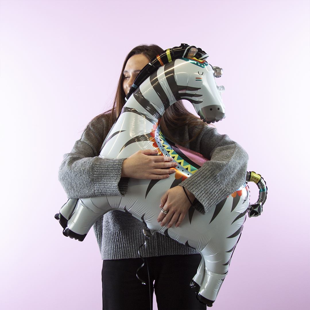 Шар (35''/89 см) Фигура, Зебра, 1 шт.