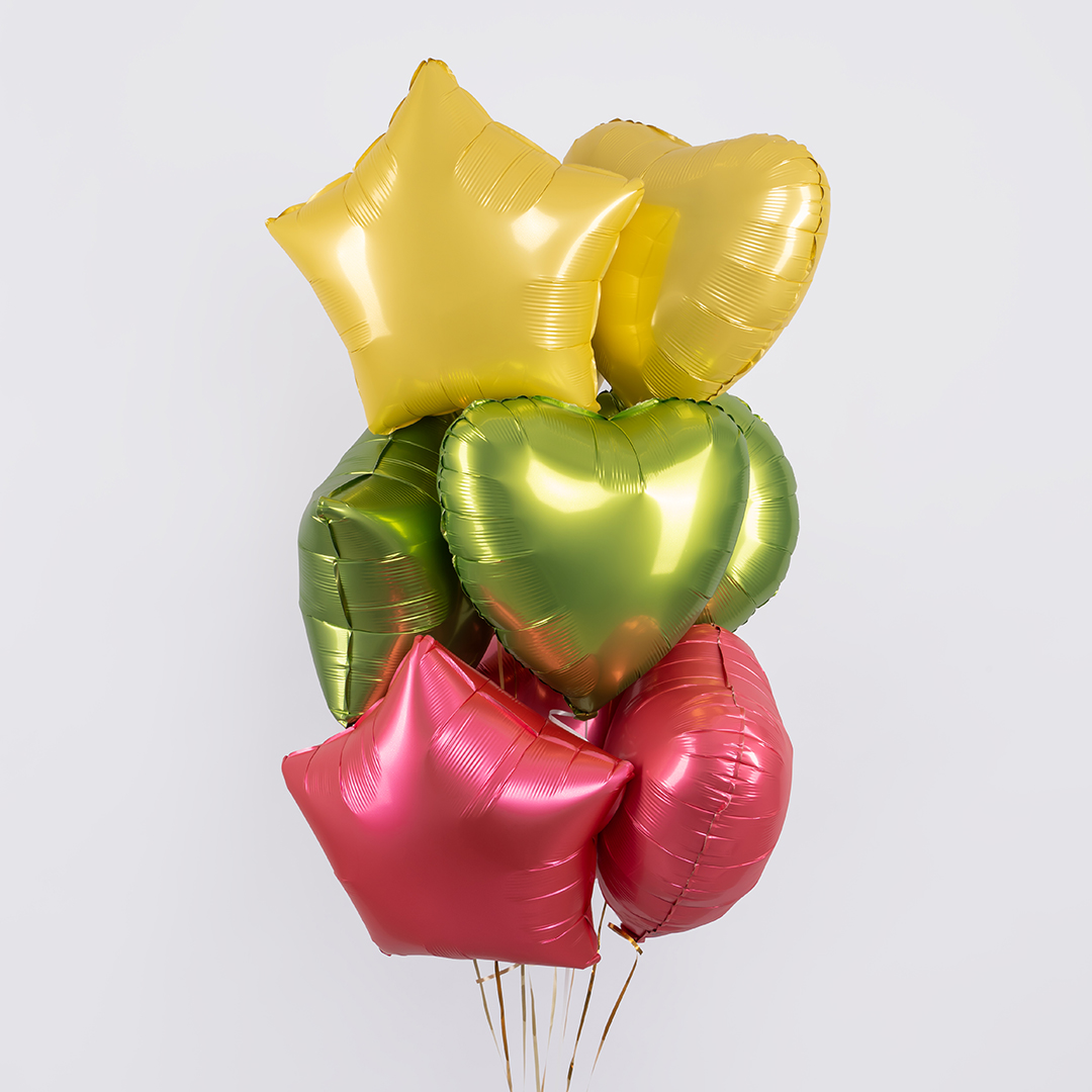 Шар (18''/46 см) Звезда, Зеленый чай, Сатин, 1 шт.