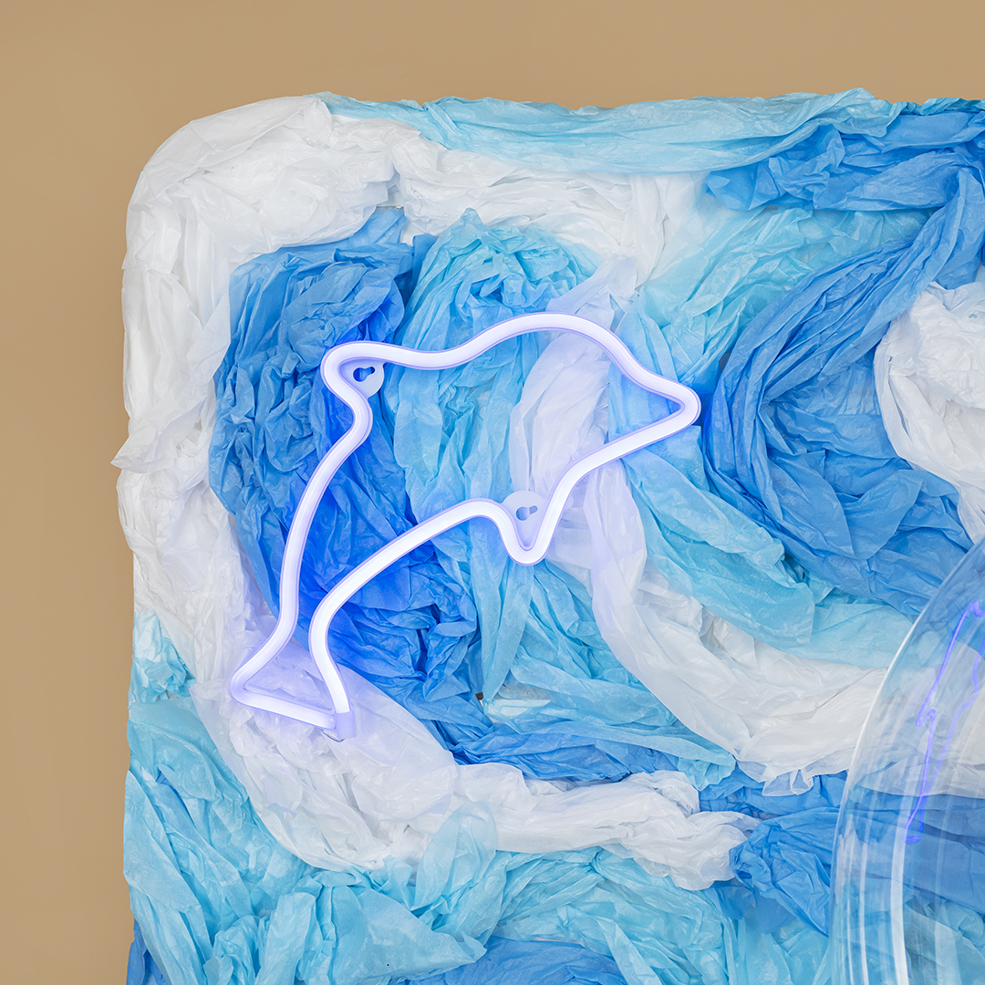 Световая фигура Дельфин, 17*28 см. Синий, 1 шт.