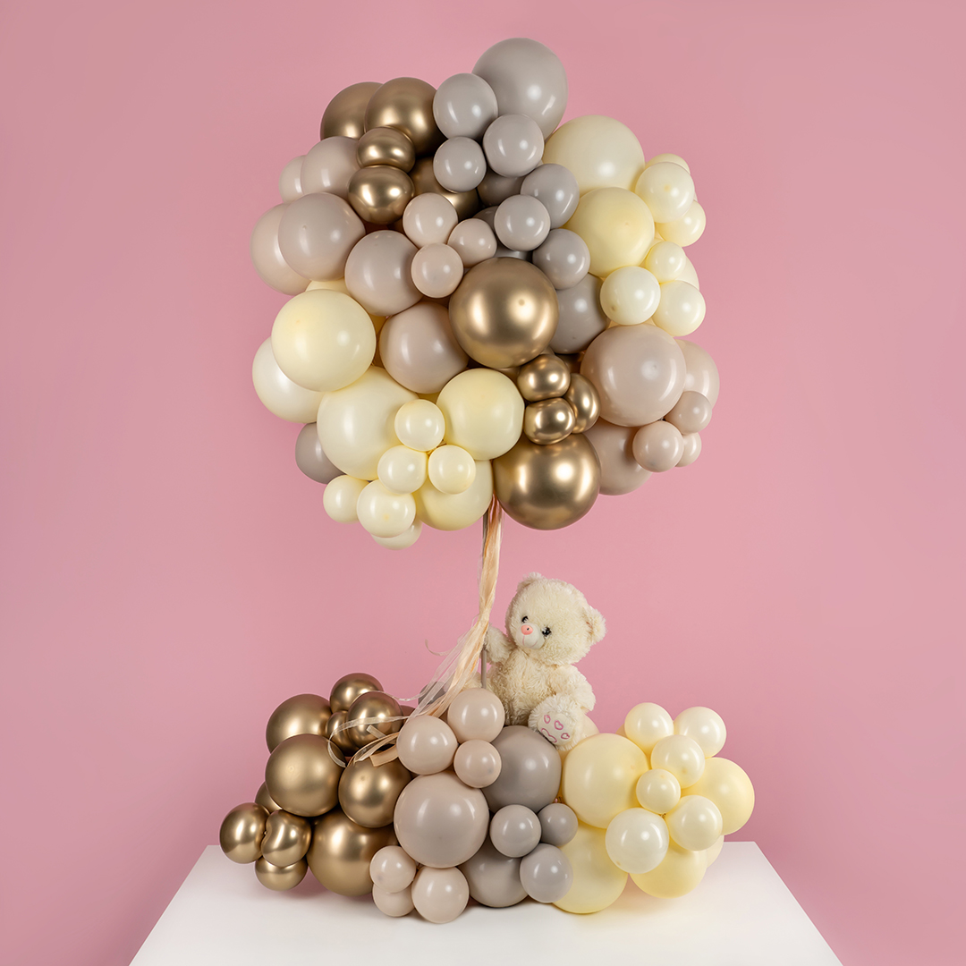 Шар (5''/13 см), Золото, хром, 50 шт.