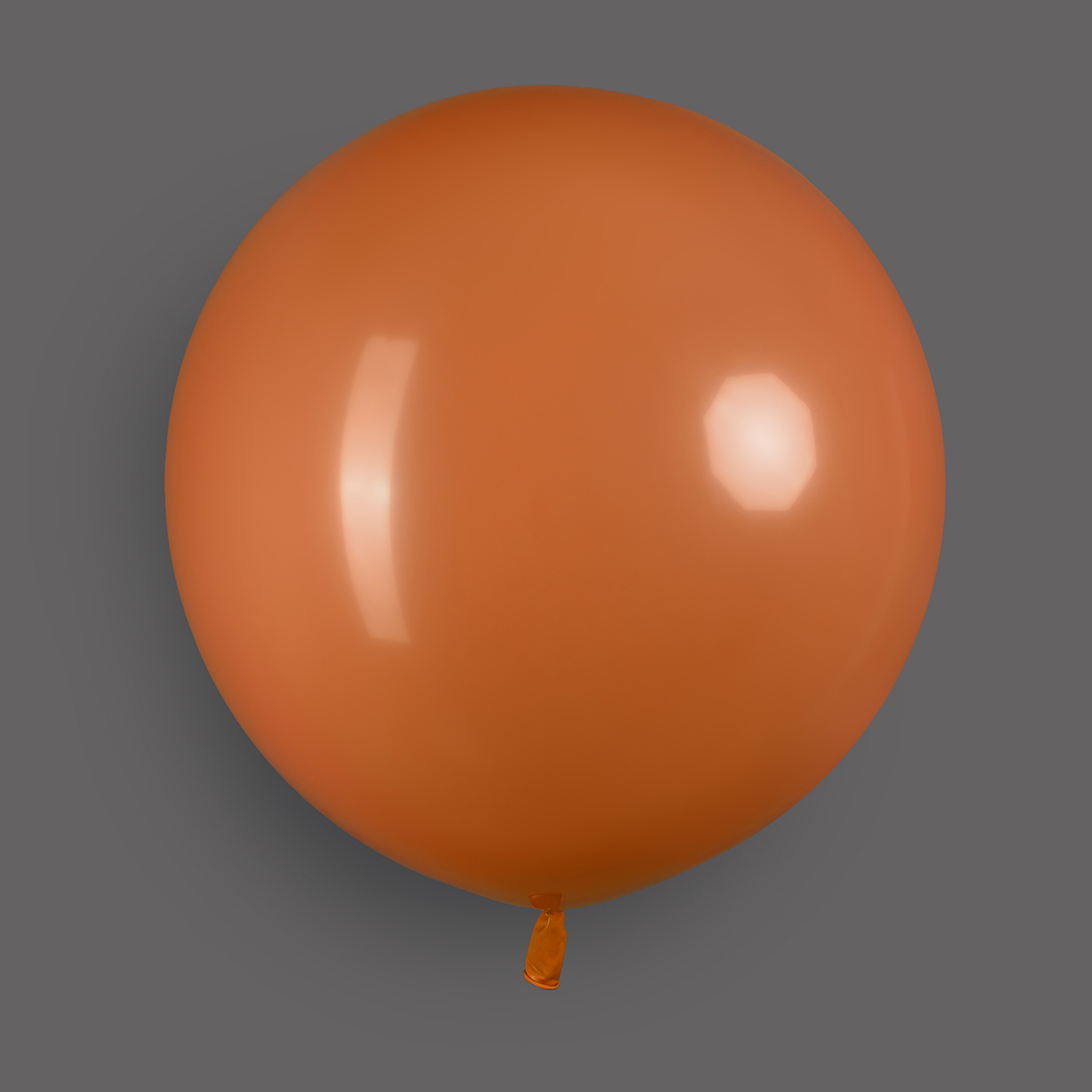 Шар (24''/61 см), Оранжевый, пастель, 3 шт.