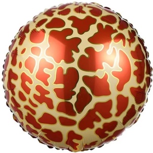 Шар (18''/46 см) Круг, Сафари, Жираф, 1 шт.