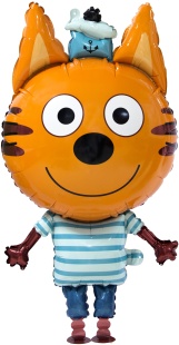 Шар 3D (39''/99 см) Ходячая Фигура, Три Кота, Коржик, 1 шт. в уп.