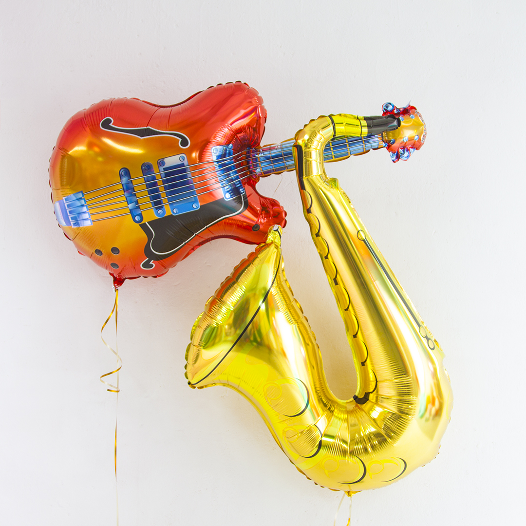 Шар (35''/89 см) Фигура, Саксофон, 1 шт. в уп.