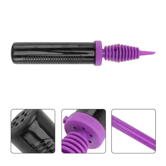 Насос ручной для ШДМ, двухходовой, 23 см, Черный/Фиолетовый, 1 шт.