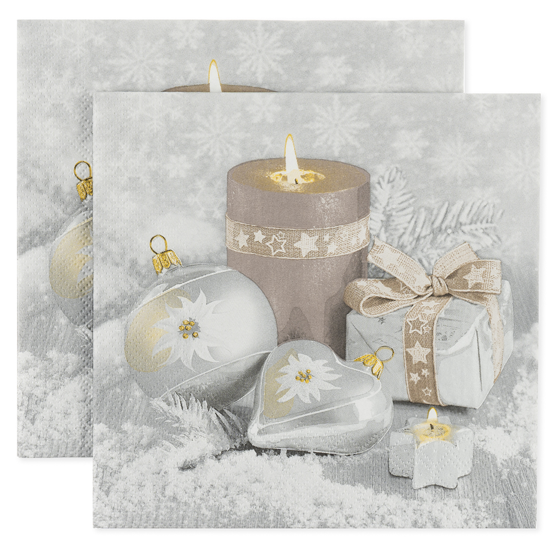 Сервировочные салфетки, Праздничный натюрморт, 33*33 см, 20 шт.