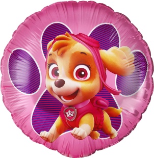 Шар (18''/46 см) Круг, Щенок Авиатор, 1 шт. в уп. (цв.этик.)