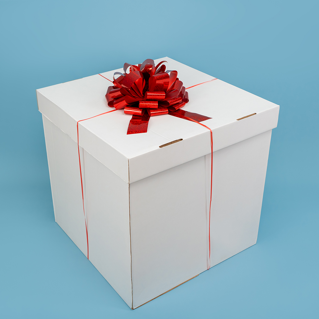 Бант Шар, Красный, Голография, 36 см, 1 шт. в упак. 