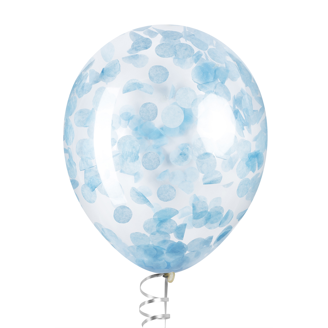 Конфетти тишью Круг, Светло-голубой, 2,5 см, 50 г.