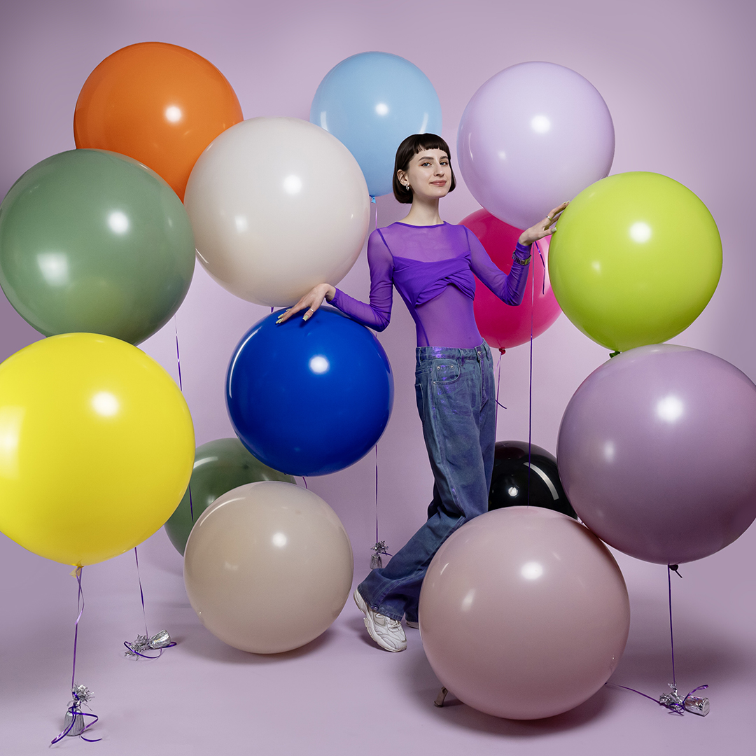 Шар (24''/61 см), Желтый, пастель, 3 шт.