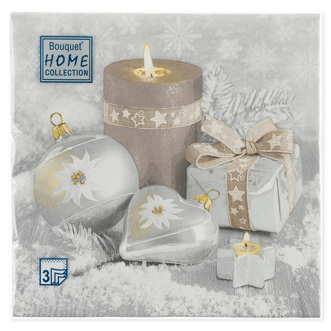 Сервировочные салфетки, Праздничный натюрморт, 33*33 см, 20 шт.