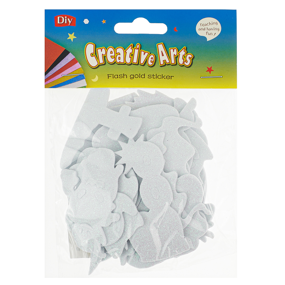 Наклейки Веселый Хэллоуин, 2-8 см, Белый, 20 шт.