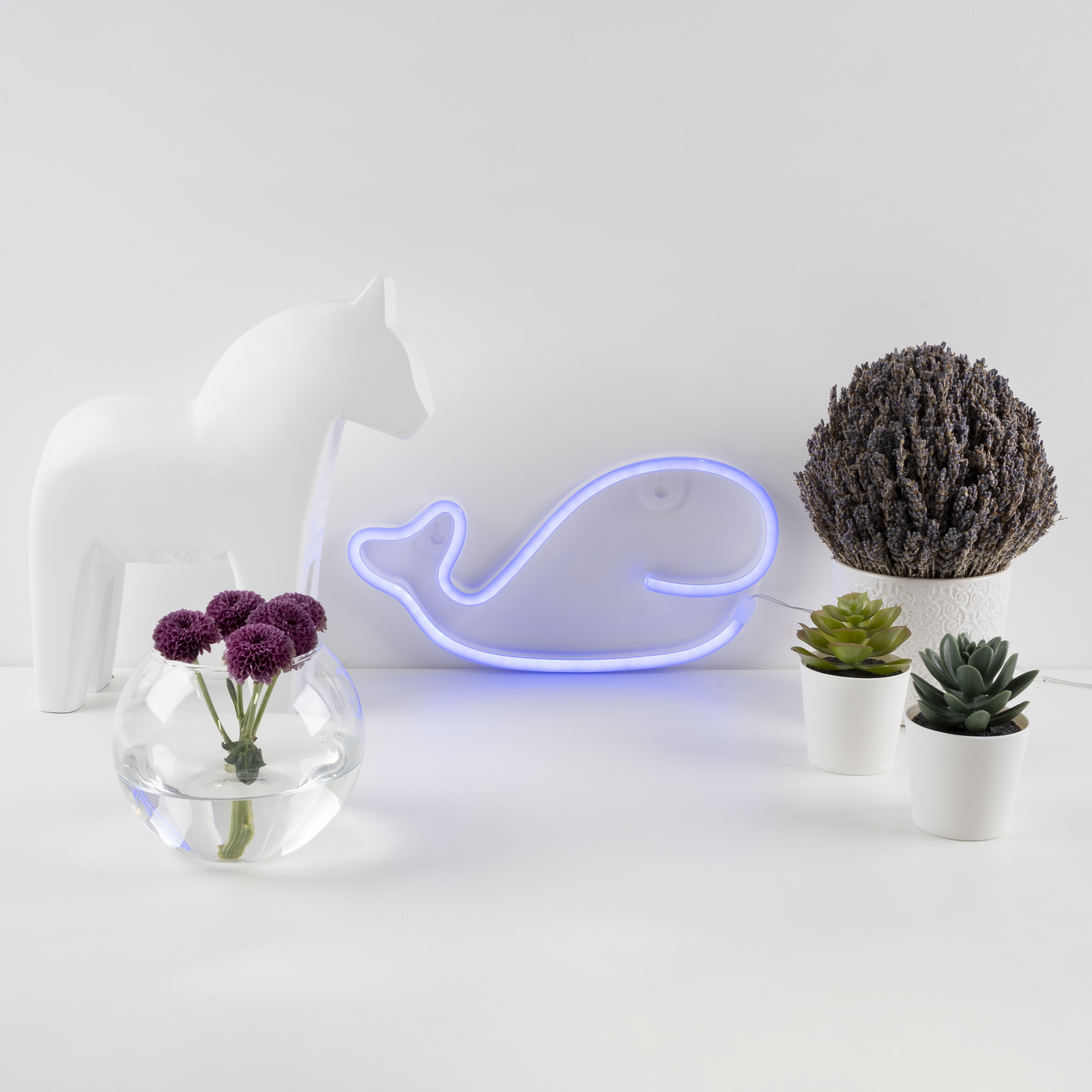 Световая фигура Кит, 15*29 см. Синий, 1 шт.