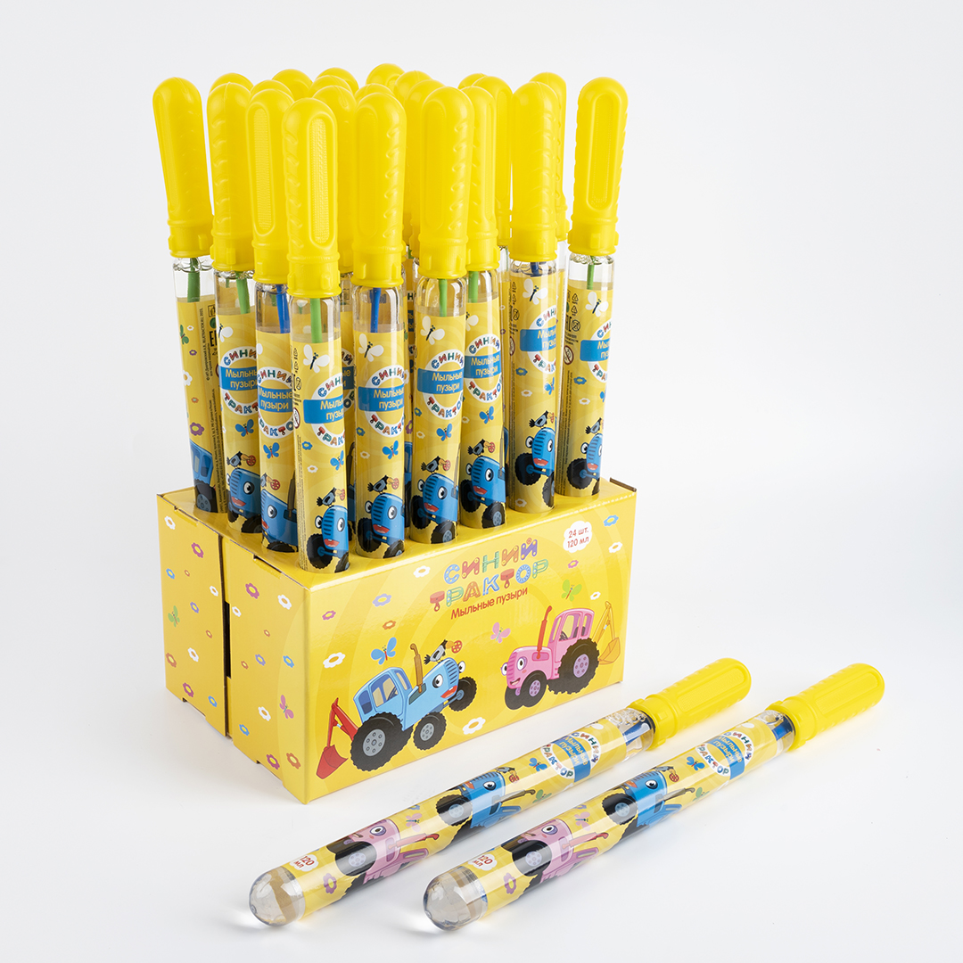 Мыльные пузыри Меч, Синий трактор, 120 мл. 24 шт.