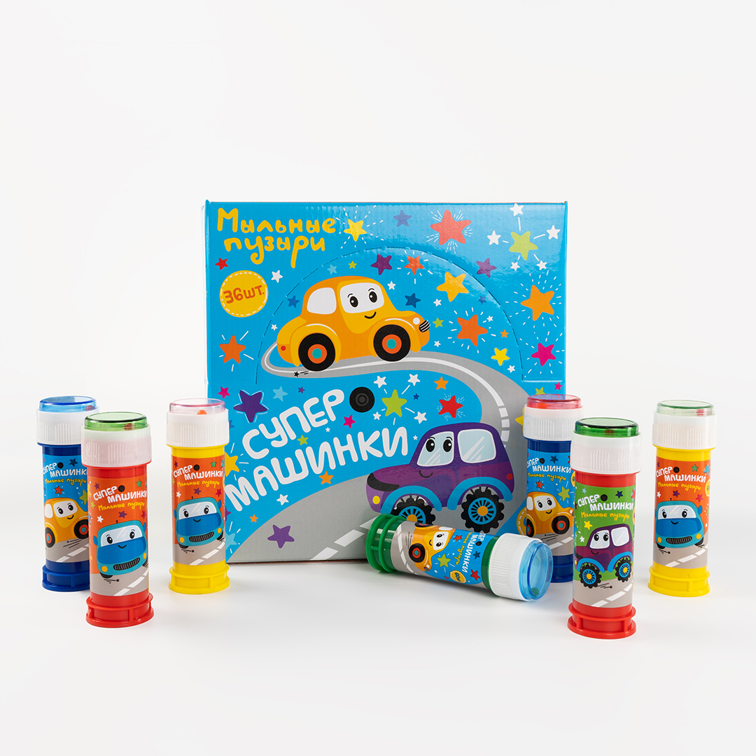 Мыльные пузыри Супер машинки, 60 мл. 36 шт.