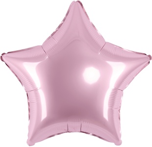 Шар (9''/23 см) Мини-звезда, Розовый, Макарунс, 1 шт.