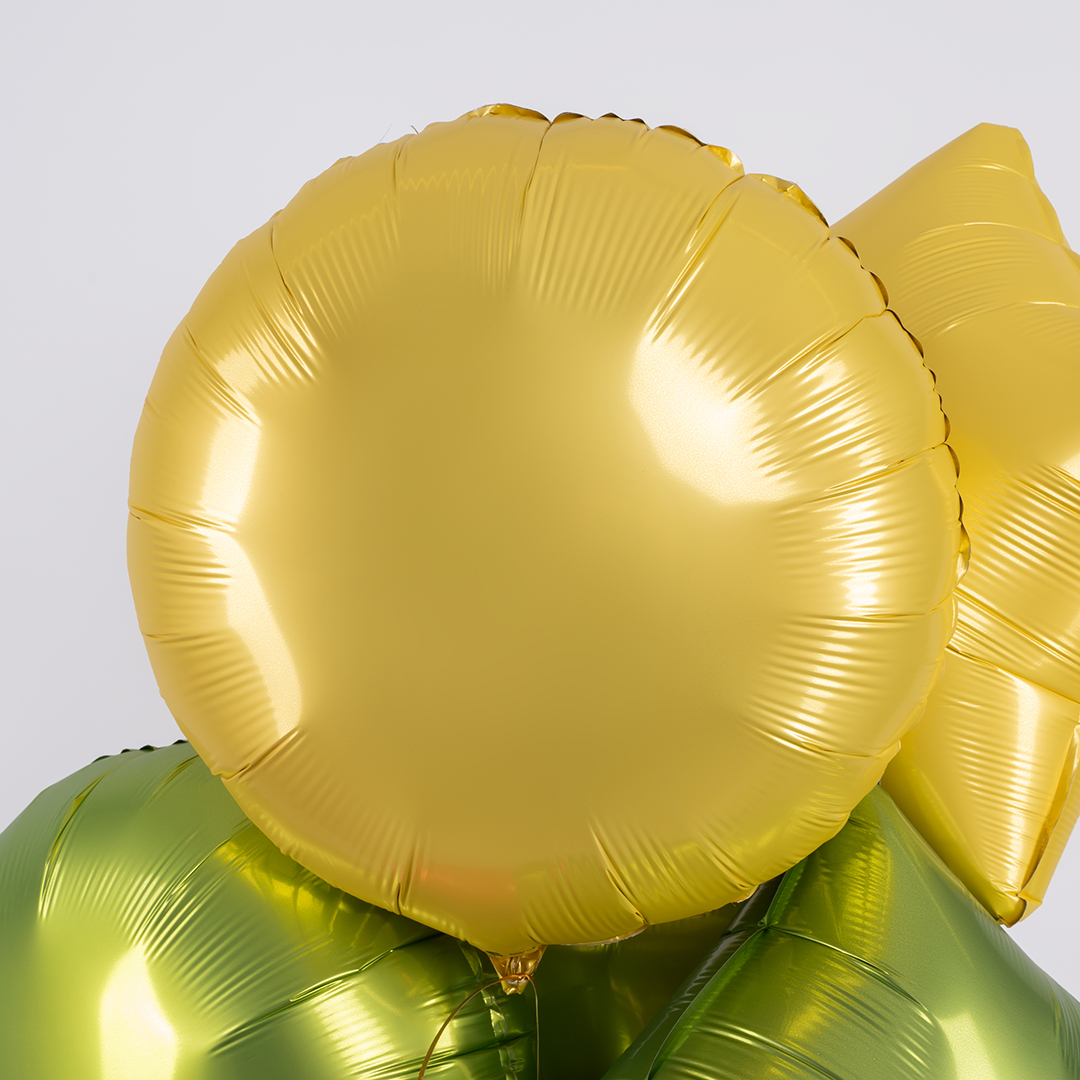 Шар (18''/46 см) Круг, Желтый банан, Сатин, 1 шт.