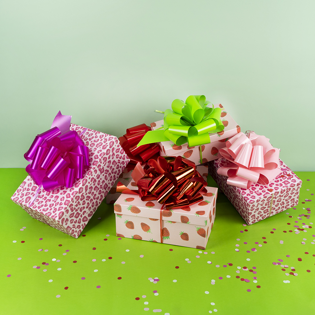 Бант Шар, Фуксия, Лаковый, 21 см, 1 шт. в упак. 