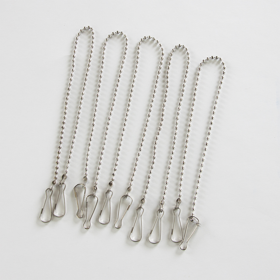 Цепочка 2 зажима, 28 см. 5 шт.