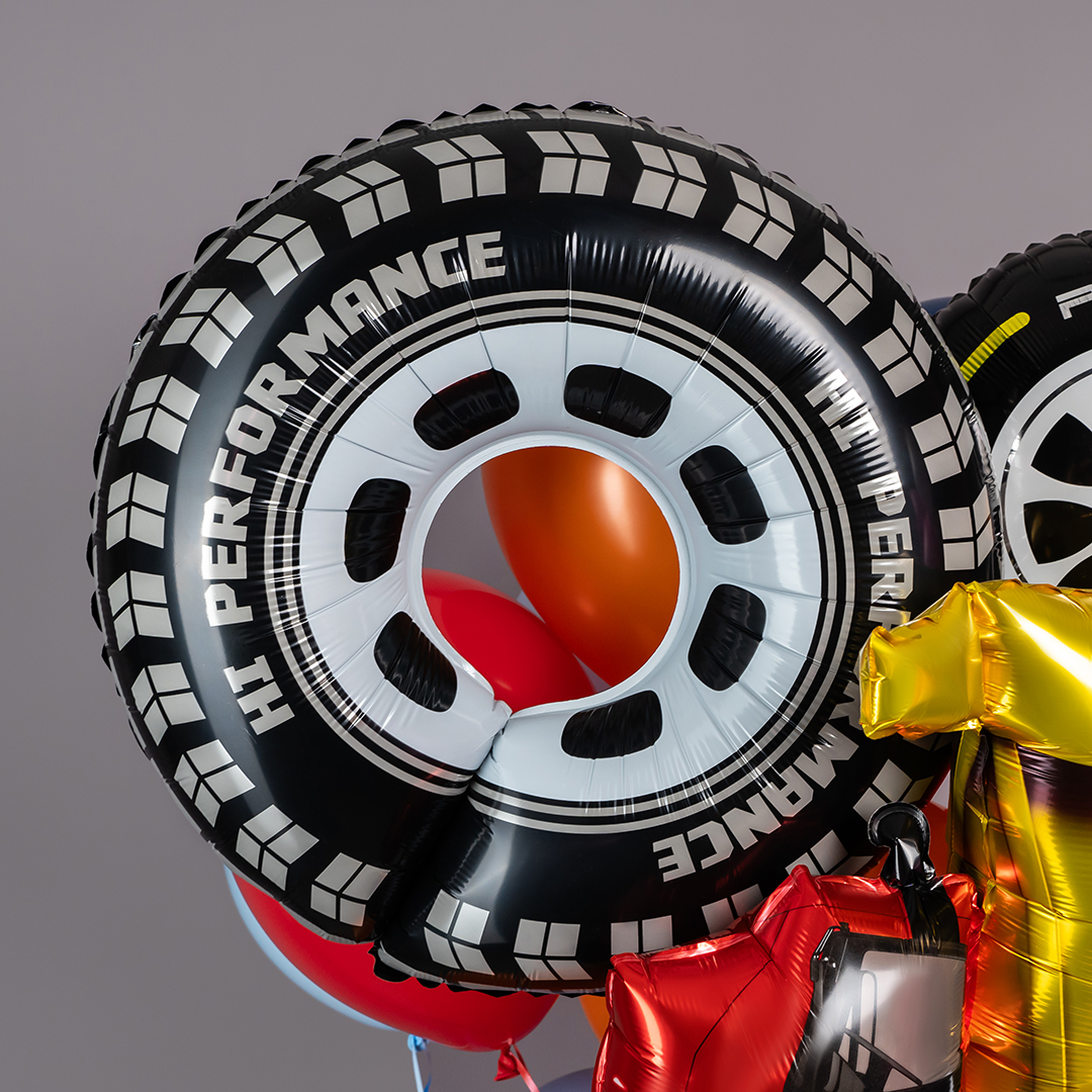 Шар (29''/74 см) Фигура, Гоночное колесо, 1 шт. в уп.