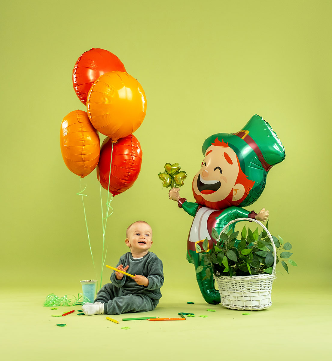 Шар (18''/46 см) Круг, Горчичный, Сатин, 1 шт.