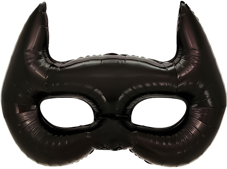 Шар (42''/107 см) Фигура, Маска, Черный, 1 шт.