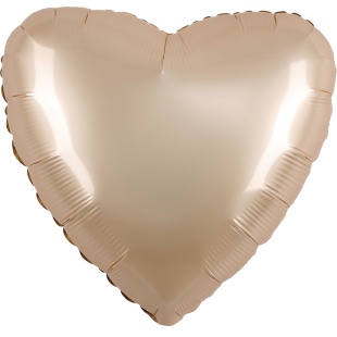 Шар (18''/46 см) Сердце, Звездное Золото, Матовый, 1 шт.