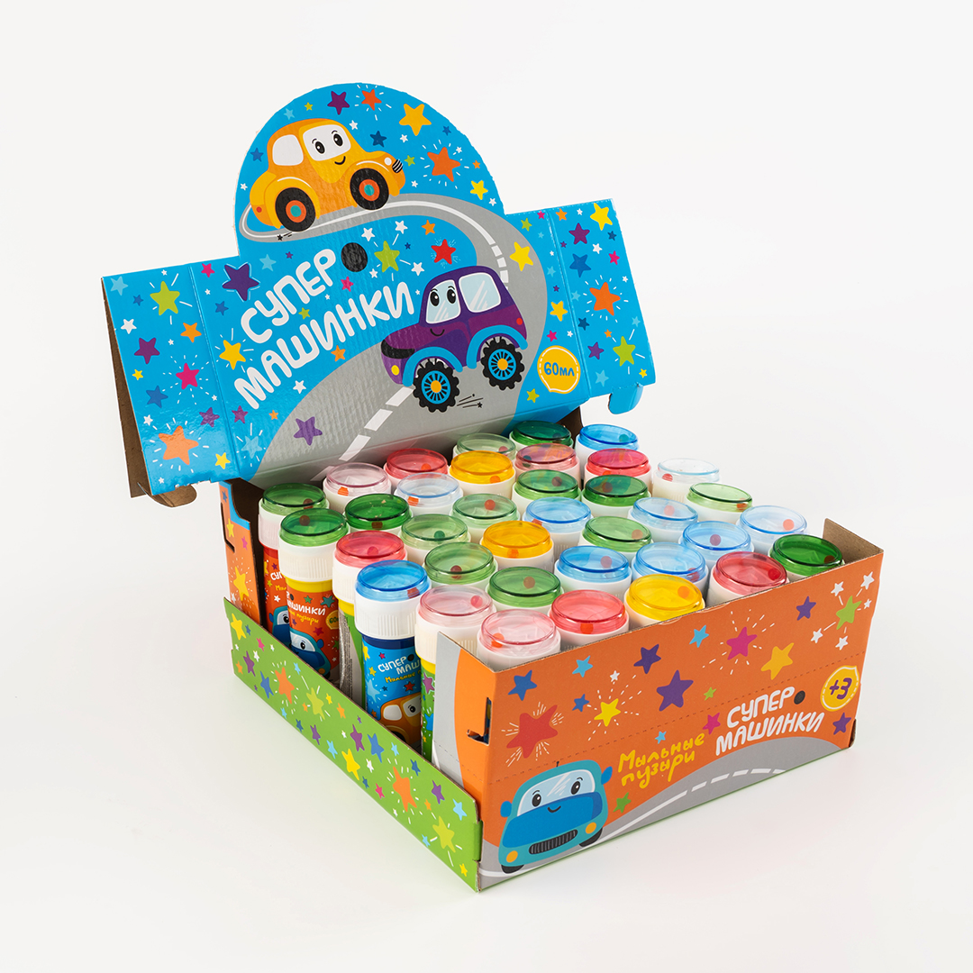 Мыльные пузыри Супер машинки, 60 мл. 36 шт.