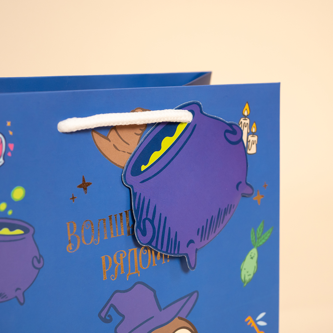 Пакет подарочный, 210гр, Волшебная школа, 32*26*12 см, 1 шт.