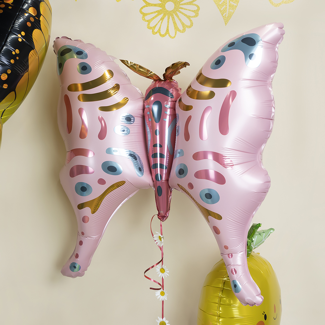 Шар (36''/91 см) Фигура, Бабочка, Розовый, 1 шт.