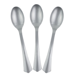 Ложки, Матовое серебро, 17 см, 10 шт. в упак. 