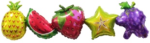 Шар Гирлянда (37''/94 см) Фигура, Фруктовое ассорти, 2 шт. в уп.