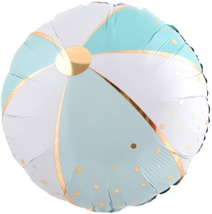 Шар (18''/46 см) Круг, Мяч, Голубой, 1 шт. в уп. (цв.этик.)