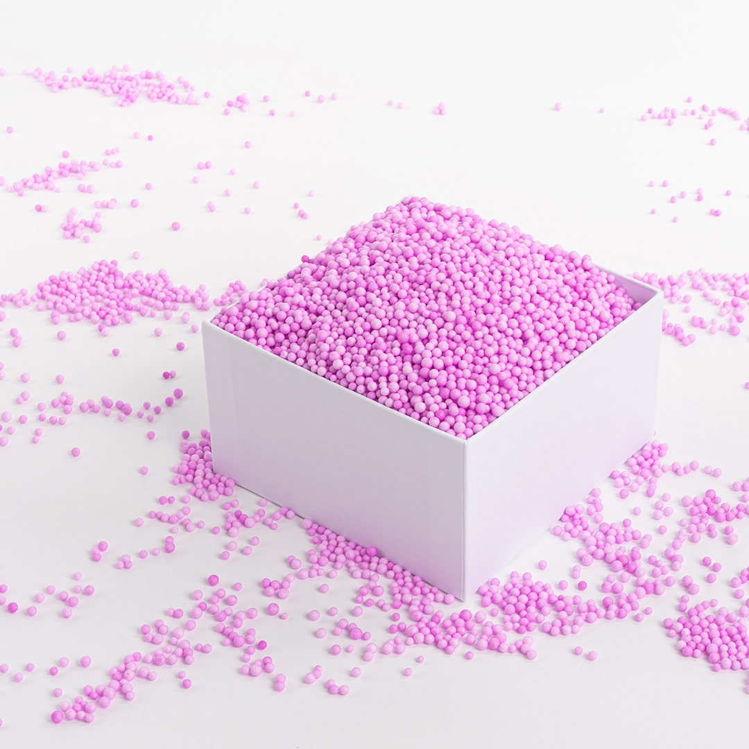 Шарики пенопласт, Сиреневый, 2-4 мм, 10 гр.