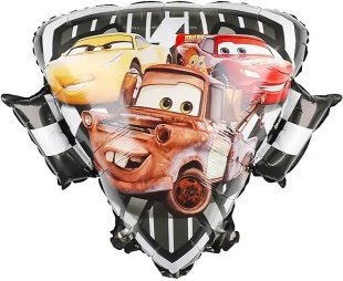 Шар (29''/74 см) Фигура, Тачки, Герб Радиатор-Спрингс, 1 шт.