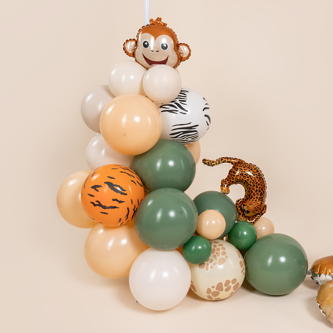 Шар (12''/30 см) Мини-фигура, Голова, Милая Обезьянка, 1 шт.