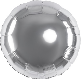 Шар (32''/81 см) Круг, Серебро, 1 шт.