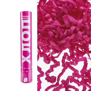 Пневмохлопушка (12/30 см), Хлопни, Серпантин тишью, Ярко-розовый, 1 шт.