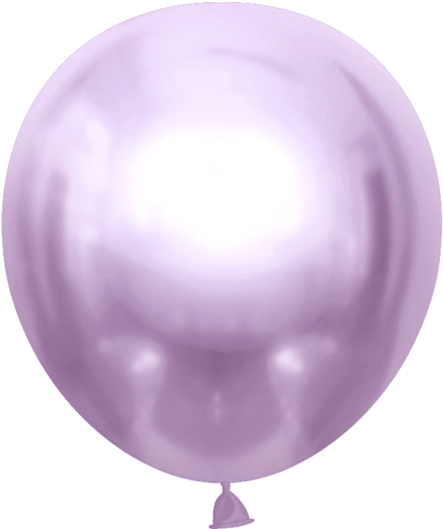 Шар (18''/46 см), Сиреневый, хром, 10 шт.