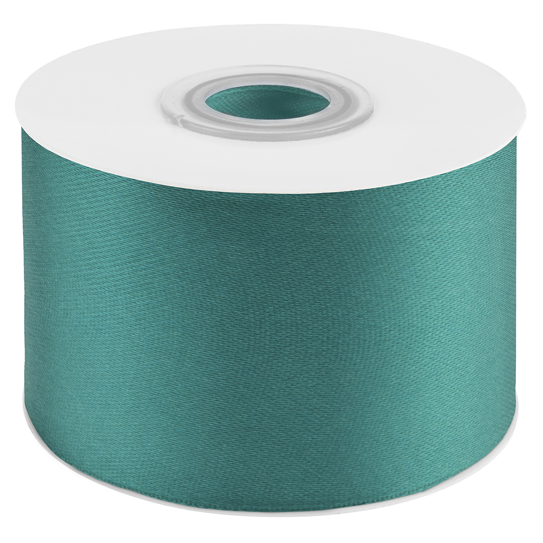 Лента атласная (5 см*22,85 м) Карибский голубой, 1 шт.