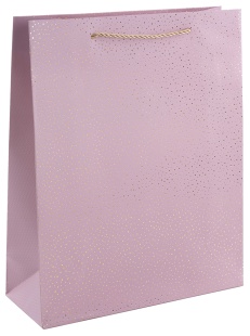 Пакет подарочный, 210гр, Сверкающие блестки, Дизайн №4, Розовый, Металлик, 23*18*8 см, 1 шт.