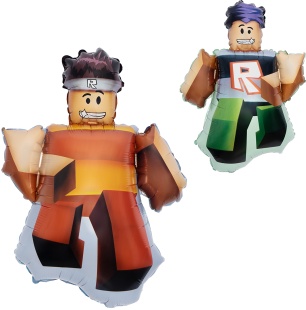 Шар (34''/86 см) Фигура, Блоки, Мальчики Герои, 1 шт. в уп.