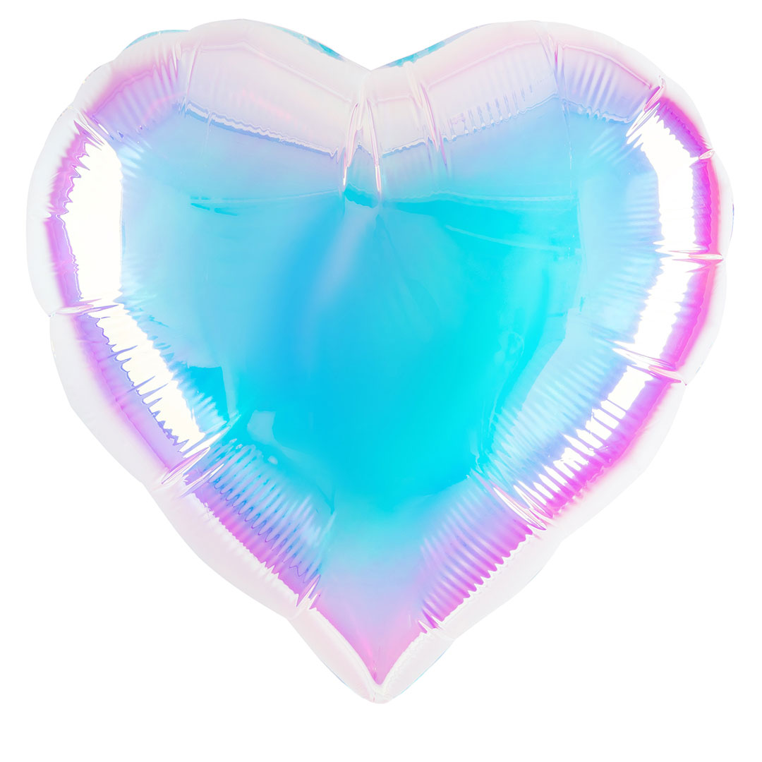Шар (40''/102 см) Сердце, Зеркальный, Хамелеон, 1 шт. в уп.