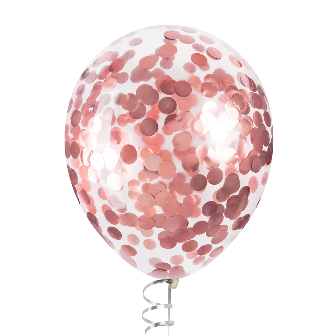 Конфетти фольга Круг, Розовое Золото, Металлик, 2 см, 50 г.